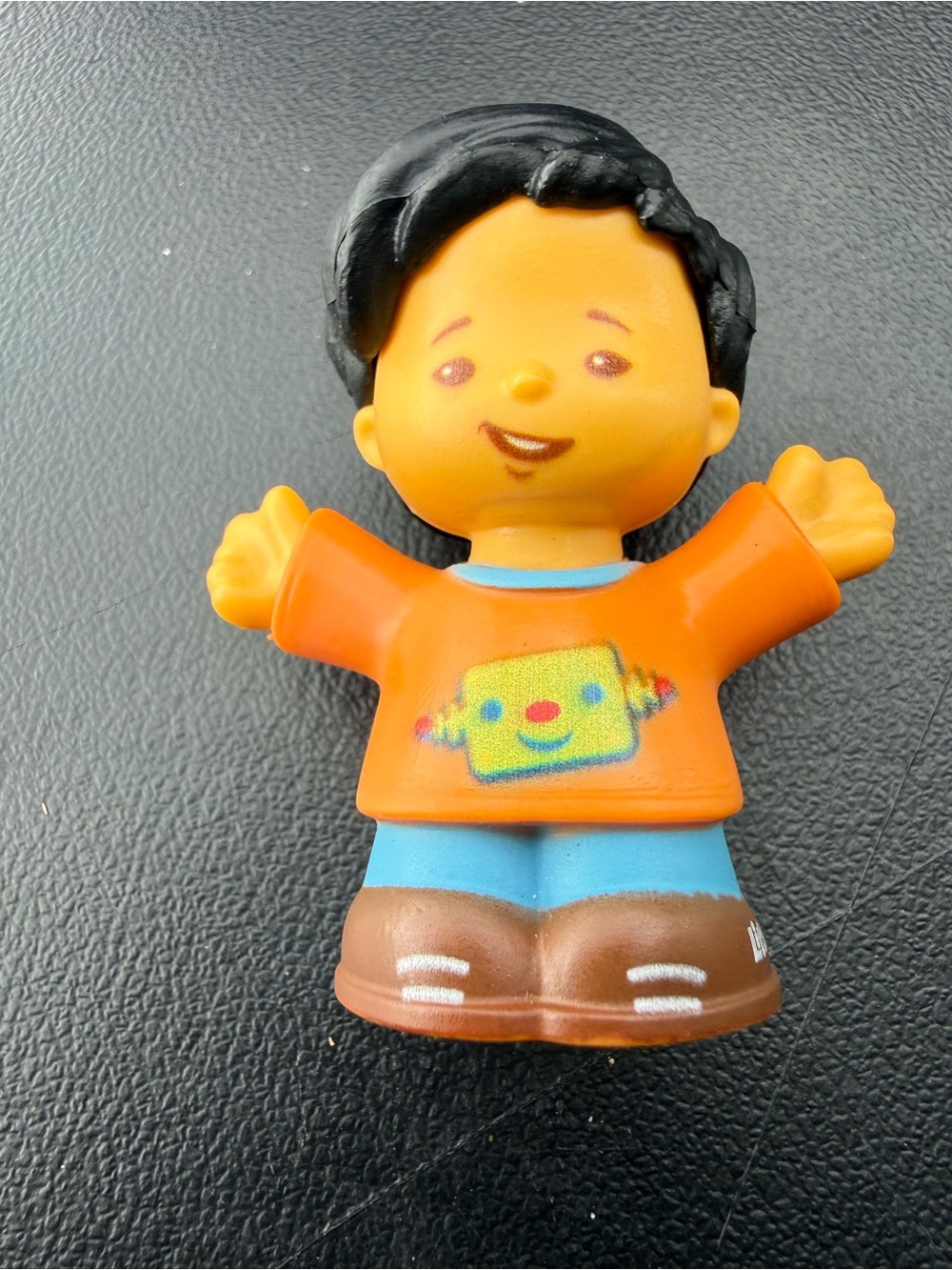 Fisher Price Little People Halloween Boy Figure Monster Robot Shirt Orange